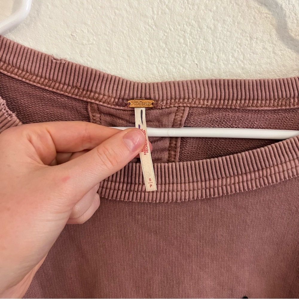 Free People Bae Pullover Dropped Shoulder Summer Sparrow Oversized Top - Picture 5 of 7